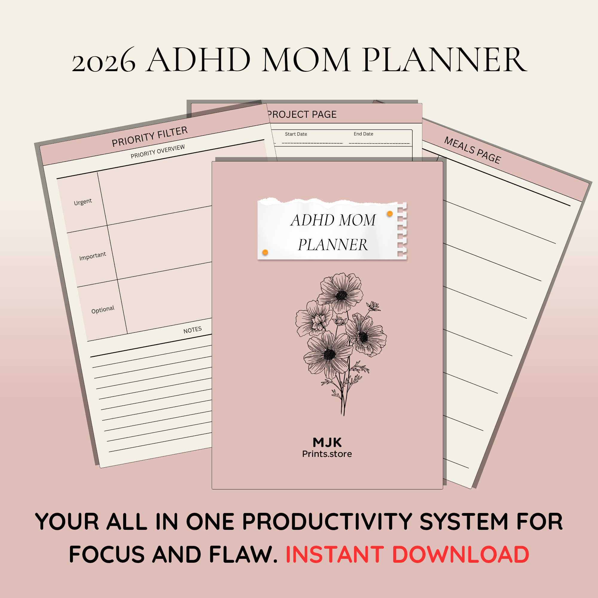 ADHD MOM PRINTABLE PLANNER