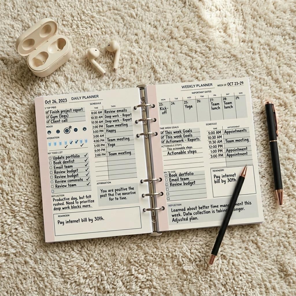 The ADHD Daily Flow Planner: Your All-in-One System for Focus, Structure & Calm