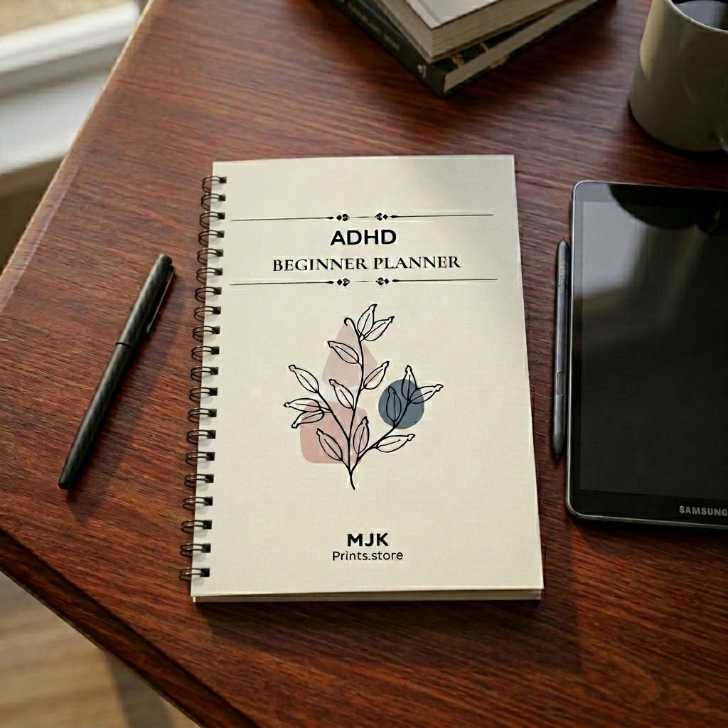 ADHD Beginner Planner: Daily Brain Dump, Time Blocking & Priority Matrix Organizer for Adults and Students | Neurodivergent Productivity Journal for Focus and Executive Function